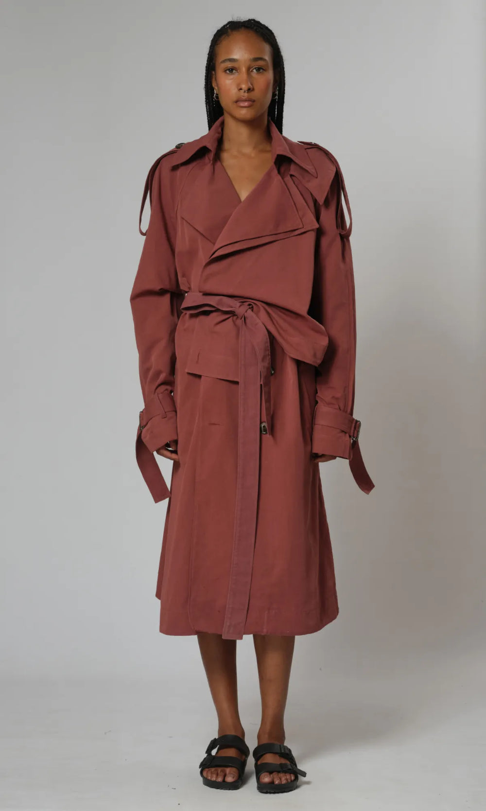 HILDEGARD Coat Brick Red