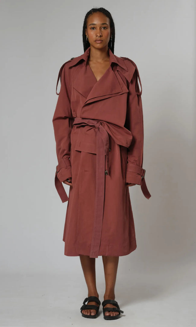 HILDEGARD Coat Brick Red