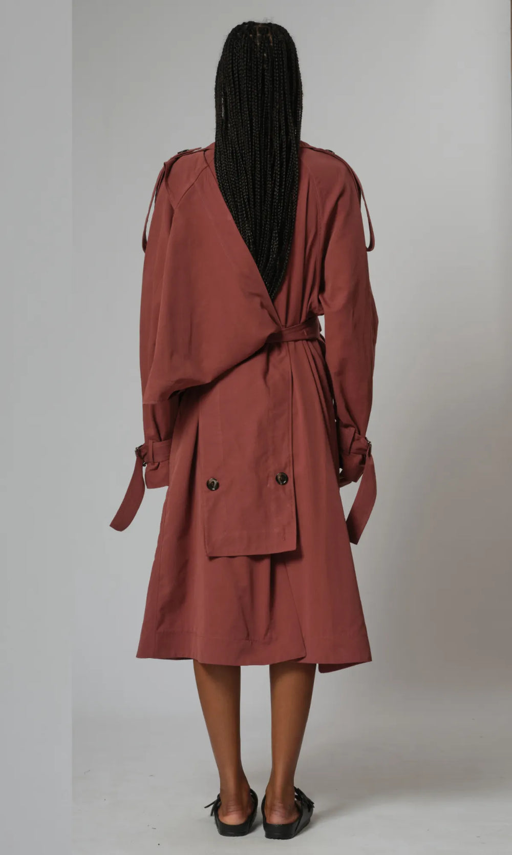 HILDEGARD Coat Brick Red - back
